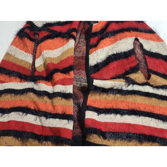 VERTIGO PARIS‎ CAPE PONCHO Burnt Orange Fringe SIZE L/XL NWT Women's - Picture 8 of 9